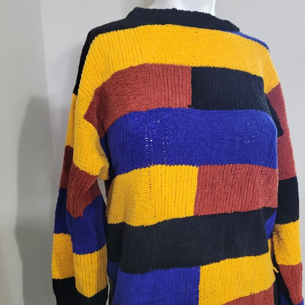 Neiman Marcus Small sweatshirt sweater chenille soft cable knit hand knit
